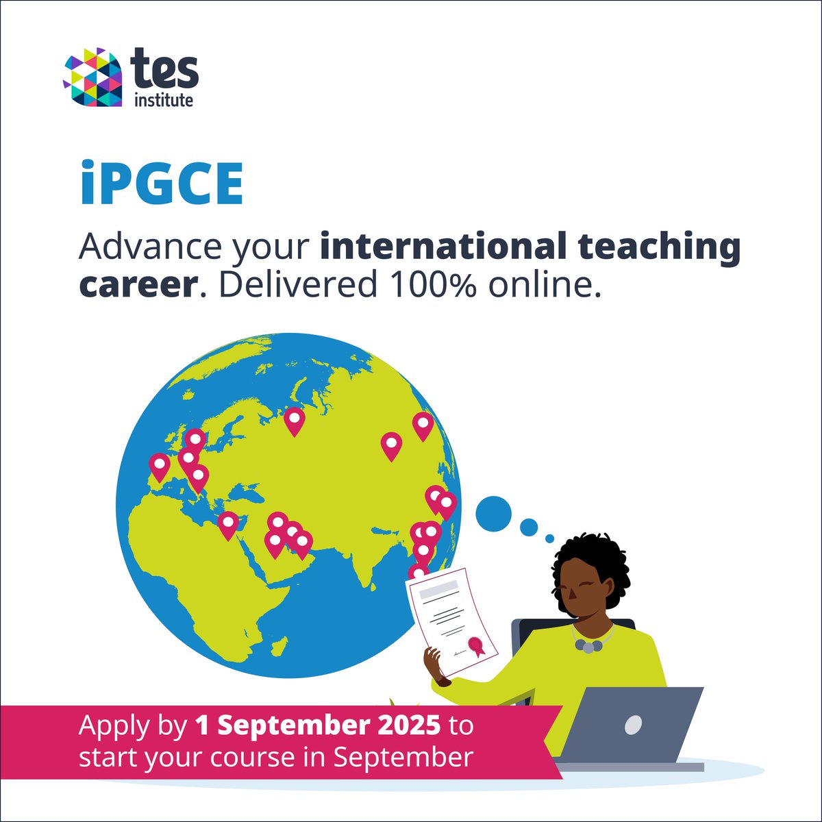 Looking to advance your international teaching career? Applications are open for our September 2025 international Postgraduate Certificate in Education (iPGCE)! 

Apply by 1st September to join our 2025 programme.  

👉 Find out more: bit.ly/43GEasD
