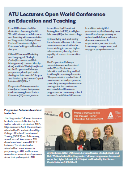 HigherEd4 (@higher_ed4) on Twitter photo The Higher Education 4.0 Project once again features in the June edition of the <a href="/atu_ie/">Atlantic Technological University</a> Magazine. Many thanks to Editor Anne Donnelly for her support. Higher Education 4.0 is funded by the Human Capital Initiative (#HCI) Pillar 3.
<a href="/hea_irl/">HEA</a> <a href="/mycareerpathIE/">MyCareerPath</a> <a href="/AtuMakerSpace/">ATUMakerSpace</a> The Higher Education 4.0 Project once again features in the June edition of the <a href="/atu_ie/">Atlantic Technological University</a> Magazine. Many thanks to Editor Anne Donnelly for her support. Higher Education 4.0 is funded by the Human Capital Initiative (#HCI) Pillar 3.
<a href="/hea_irl/">HEA</a> <a href="/mycareerpathIE/">MyCareerPath</a> <a href="/AtuMakerSpace/">ATUMakerSpace</a>