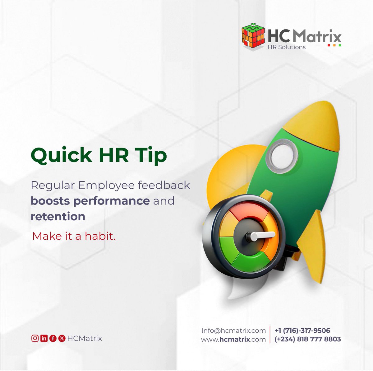 HCMatrix1's tweet image. How often do you request for feedbacks from employees?

Regular employee feedback leads to Improved performance, Higher retention rate, A more connected &amp;amp; motivated workforce

It doesn’t have to be daily, but it should be intentional and ongoing.

#HCMatrix #HR #Employesuccess