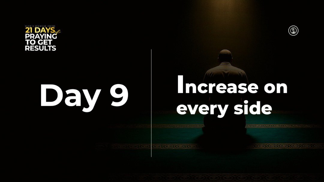 dcclagos's tweet photo. Welcome to Day 9 of our 21 days of Praying to Get Results
Today we'll be praying for INCREASE ON EVERY SIDE
Swipe to see devotional texts and prayer meeting details.
Join us as we pray π
#dccefam #prayer #prayingtogetresults #davidschristiancentre https://t.co/VlzuMWiX1O