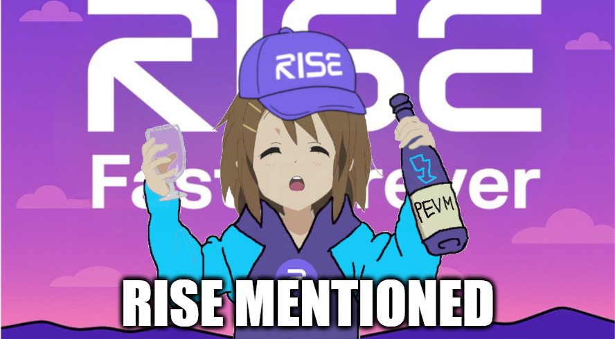 Azuraten4's tweet image. aRise!
Rise Mentioned.
.
this meme is feel free to use, no need to ask permission.
#meme #RiseChain #FastForever