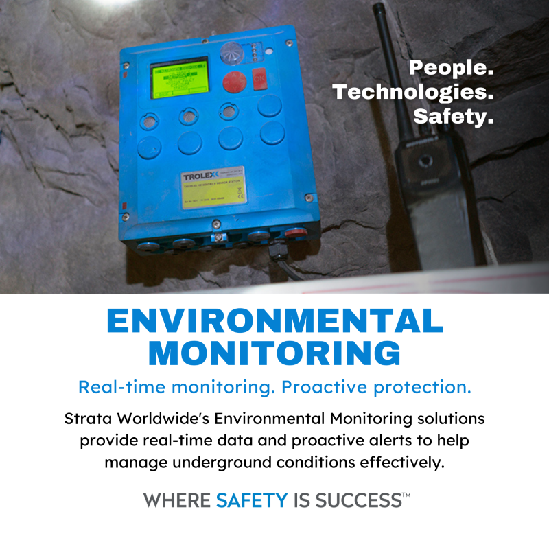 Real-time monitoring of underground environments is crucial to the health and safety of workers. <a href="/StrataWorldwide/">Strata Worldwide</a> offers technologies in gas detection, dust monitoring, airflow, and temperature. Email: marketing@strata-safety.co.za

#AfricanMining #EnvironmentalMonitoring #Strata