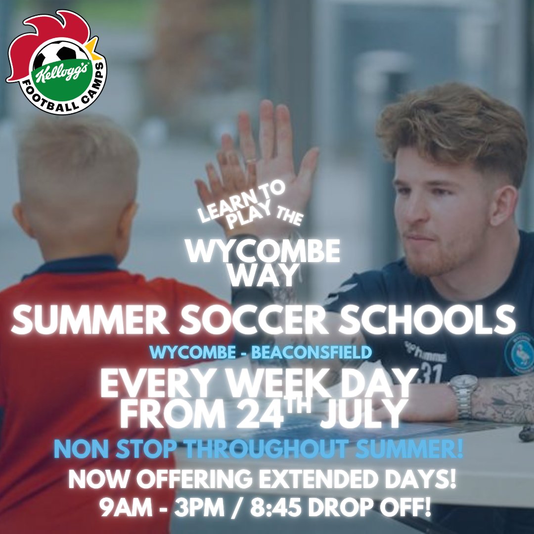 wwfcfdn's tweet image. ⚽☀️ SUMMER SOCCER IS BACK – BIGGER &amp;amp; BETTER!

Get ready for non-stop football fun with us this summer!

Our Summer Soccer Schools kick off on Wednesday 24th July and run EVERY weekday throughout the summer holidays! 🙌

Now also offering new extended days!

⏰ Drop-off from…