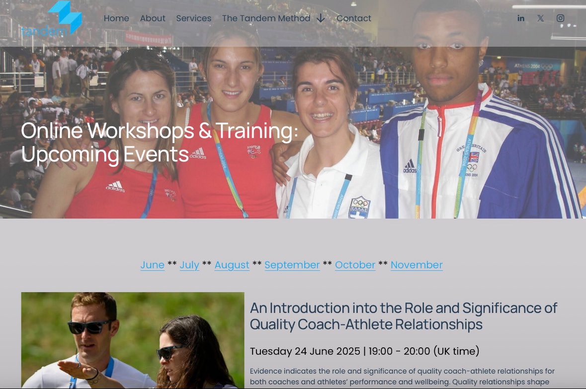 Exciting news!! My brand new website is officially live 

I would love for you to explore the site and share it with your networks

Check my website here: tandemperformanceconsulting.com

▶️ Remember the next workshop is on Tuesday 24th June (7pm-8pm UK Time) - book your place now 😃