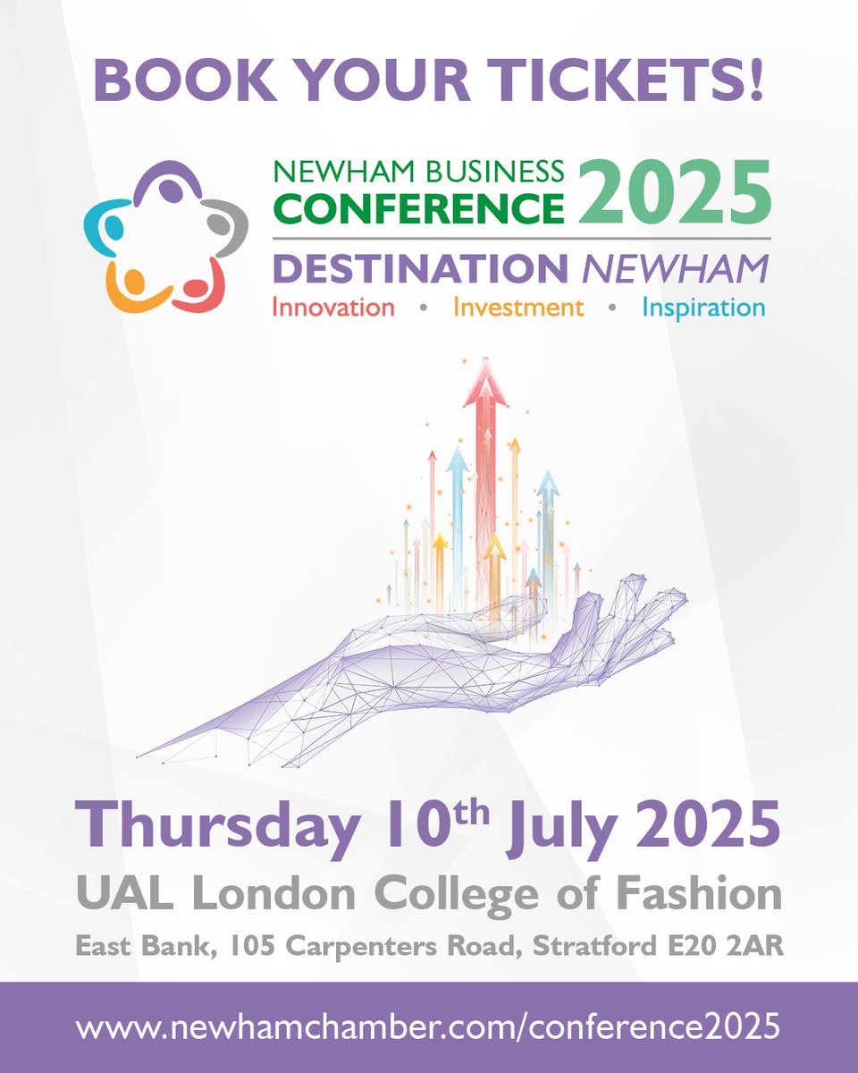 COME AND GET INVOLVED!

Newham Business Conference is bigger and better and will include guest speaker presentations and informative panel discussions throughout the day

newhamchamber.com/conference2025

#business #nbc25 #conference #innovation #investment #inspiration #newhamchamber