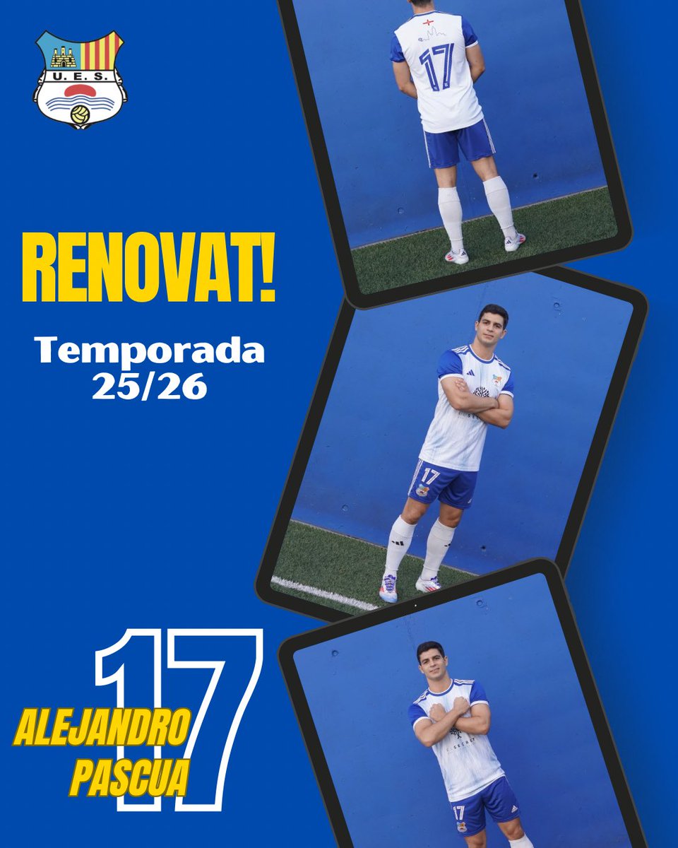 🎯 RENOVACIÓ | PASCUA
El pitxitxi seguirà marcant amb la UE Sitges! 🔵⚪

Pascua, davanter i màxim golejador de l’equip, continuarà una temporada més fent gols a Primera Catalana! ⚽🔥

#somsitges
