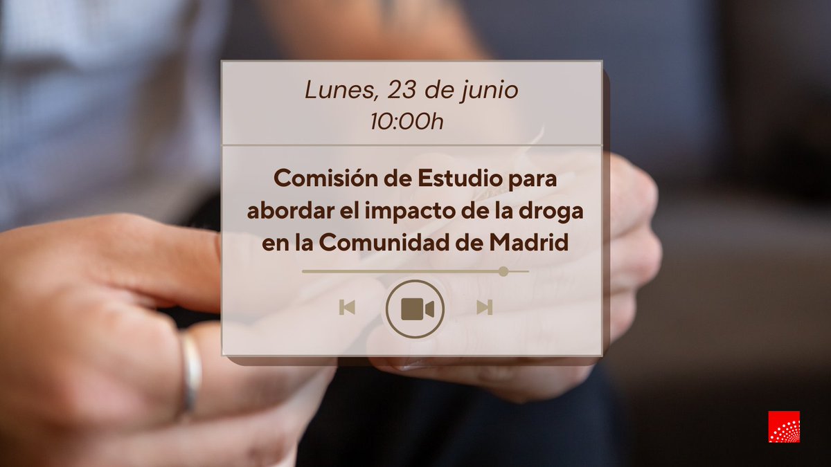 🔴 #EnDirecto Sesión de la Comisión de Estudio para abordar el impacto de la droga en la Comunidad de Madrid de la @AsambleaMadrid.

📄 Orden del día: tinyurl.com/yc47v444
⏯ Directo: mediateca.asambleamadrid.es/live
👥 Composición: impacto-drogas-xiii.asambleamadrid.es