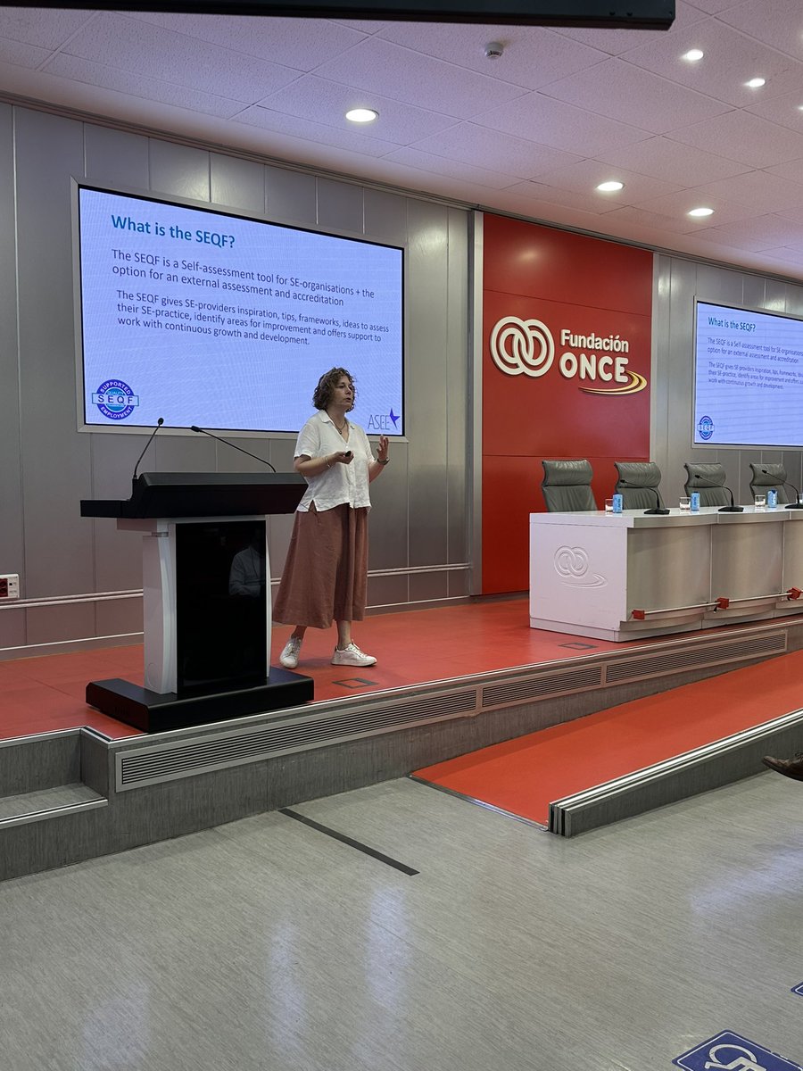 AESE (@empleoconapoyo) on Twitter photo Comenzamos la Asamblea General con la intervención de Karen Warson, presidenta de la Asociación Europea de Empleo con Apoyo en la <a href="/Fundacion_ONCE/">Fundación ONCE</a> Comenzamos la Asamblea General con la intervención de Karen Warson, presidenta de la Asociación Europea de Empleo con Apoyo en la <a href="/Fundacion_ONCE/">Fundación ONCE</a>