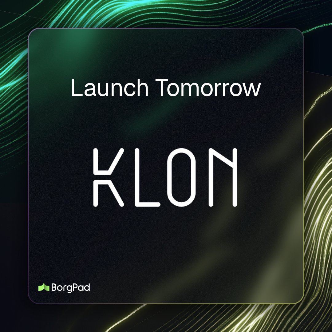 JustSparkIdeas's tweet image. 🚨 TGE TOMORROW 🚨

#KLON sale goes live on @BorgPadHQ — June 18, 6PM CEST
This is your last chance to get whitelisted before the launch.

30-Day Floor Strategy 100% protected (-1% fees)
100% Unlock — no vesting
Raise: $150K
FDV on BorgPad: $3M
Chain: Solana
120,000+ product