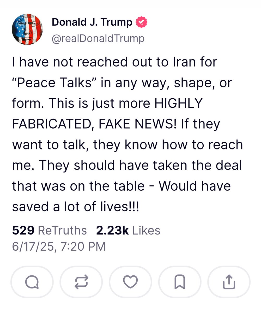 ⚠️🚨 BREAKING ⚠️🚨
🇺🇸 The US is about to obliterate Fordow and other nuclear sites in Iran. Trump is damn serious. Islamic Republic of Iran 🇮🇷 in big trouble. 🇮🇱 Israel is waiting patiently, as always.