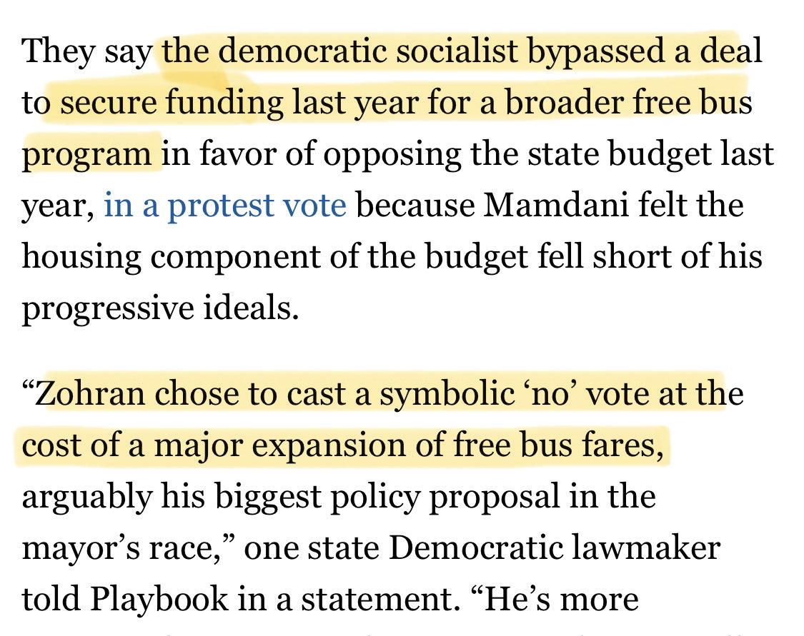 You can’t make this up. Zohran Mamdani voted against his own plan for free buses last year. He virtue signaled it to death.
#DontRankMamdani