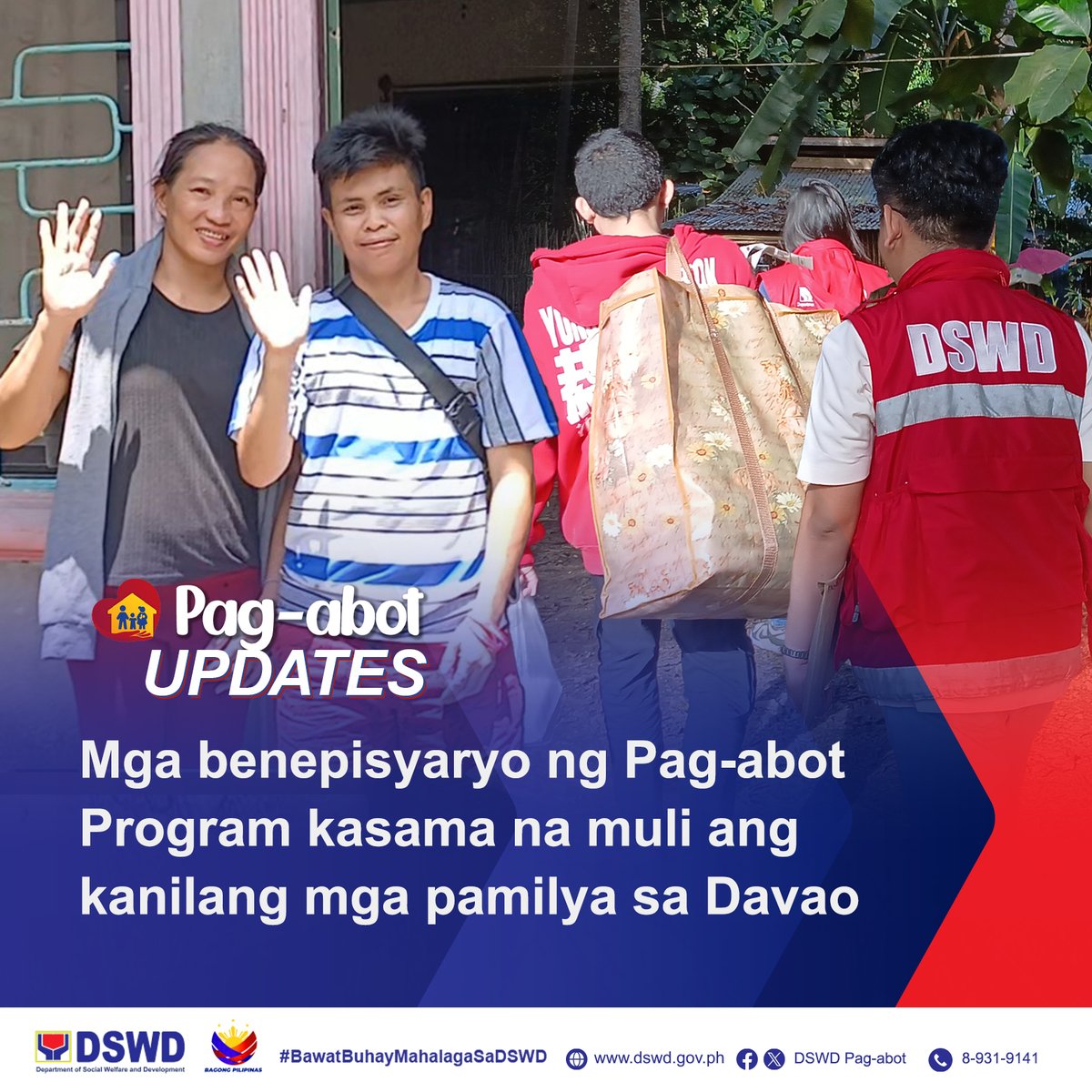 DSWDPagAbot's tweet image. 𝐏𝐚𝐠-𝐚𝐛𝐨𝐭 𝐔𝐩𝐝𝐚𝐭𝐞𝐬: 𝐌𝐠𝐚 𝐛𝐞𝐧𝐞𝐩𝐢𝐬𝐲𝐚𝐫𝐲𝐨 𝐧𝐠 𝐏𝐚𝐠-𝐚𝐛𝐨𝐭 𝐏𝐫𝐨𝐠𝐫𝐚𝐦, 𝐤𝐚𝐬𝐚𝐦𝐚 𝐧𝐚 𝐦𝐮𝐥𝐢 𝐚𝐧𝐠 𝐤𝐚𝐧𝐢𝐥𝐚𝐧𝐠 𝐦𝐠𝐚 𝐩𝐚𝐦𝐢𝐥𝐲𝐚𝐧𝐠 𝐧𝐚𝐢𝐰𝐚𝐧 𝐬𝐚 𝐃𝐚𝐯𝐚𝐨

Ligtas na maiuwi sa kanilang mga pamilya naiwan sa probinsya matapos ang…