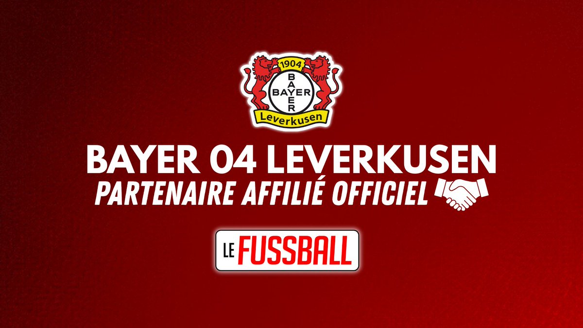 🚨 C'EST OFFICIEL : on s'associe avec le champion d'Allemagne 2024 ! 🔴⚫

Nous sommes fiers de vous annoncer notre partenariat affilié exclusif en France avec le Bayer 04 Leverkusen !

Et en passant par ce lien, vous soutenez notre média !
➡️ tidd.ly/4jVefCf

👕Maillots