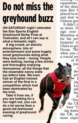 Star Sports Bookmakers (@starsports_bet) on Twitter photo 🐶 | STAR SPORTS GREYHOUND DERBY
📑 Thanks to <a href="/EstherMcVey1/">Esther McVey</a> for her great review of the Greyhound Derby final at <a href="/TowcesterRaces/">Towcester Racecourse</a> in today’s <a href="/Daily_Express/">Daily Express</a>! 🐶 | STAR SPORTS GREYHOUND DERBY
📑 Thanks to <a href="/EstherMcVey1/">Esther McVey</a> for her great review of the Greyhound Derby final at <a href="/TowcesterRaces/">Towcester Racecourse</a> in today’s <a href="/Daily_Express/">Daily Express</a>!