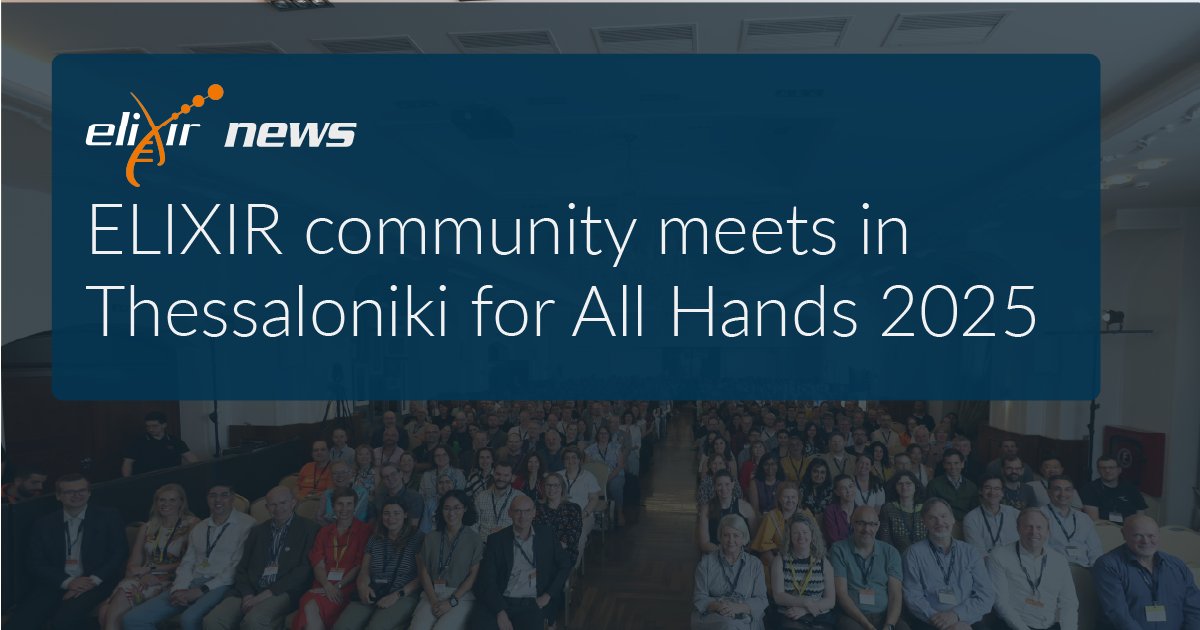✨ Read the highlights news of the 11th annual gathering of the ELIXIR community. Hosted by ELIXIR Greece 🇬🇷 in Thessaloniki, #ELIXIR25 brought together over 400 attendees from ELIXIR Nodes and international guests.

👉 elixir-europe.org/news/elixir-co…