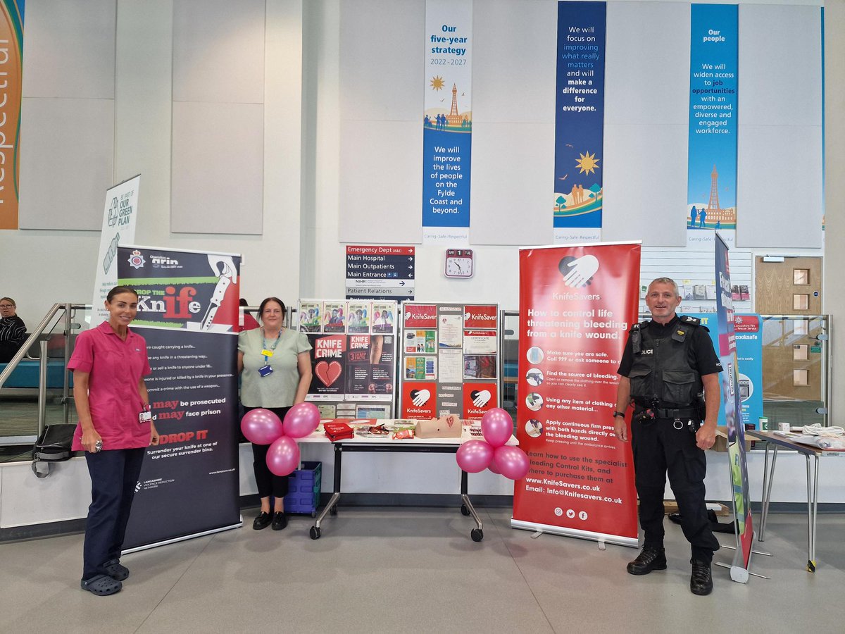 Blackpool Victoria Hospital recently became a hub to engage with people about the impact of knife crime and vital support services available. At the heart of it all, the ED Navigator service - a county-wide initiative funded by the VRN, to support young people arriving in A&amp;E.