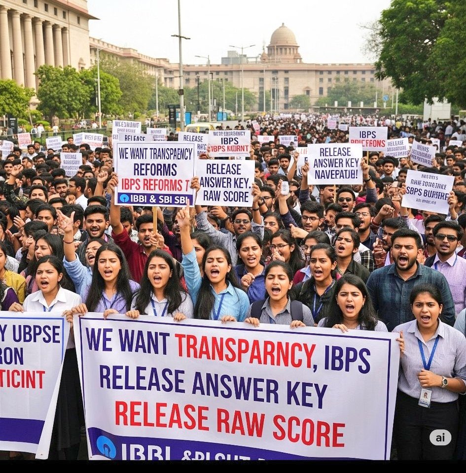 Aspirants demand fairness not favours we need
✔️Raw scores
✔️Single shift mains
✔️Normalisation formula
✔️Answer key
#unfairIBPS
