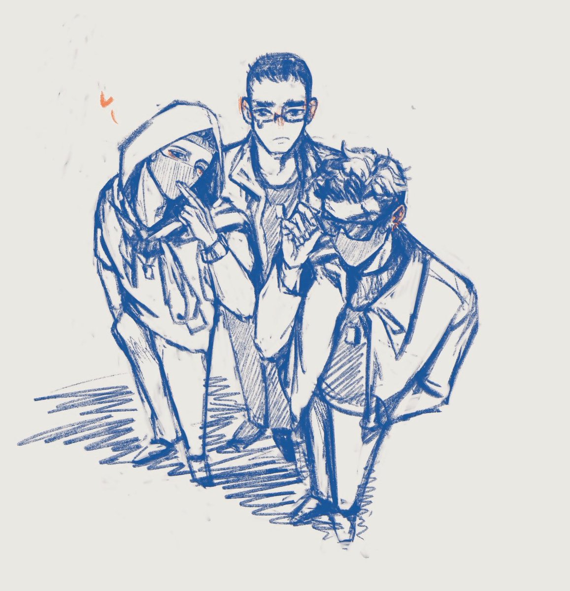 Wuko_'s tweet image. 亚洲组刻板印象一份
等等，后面那个是厅级干部🫡
#cod #Zimo #Oni #Horangi