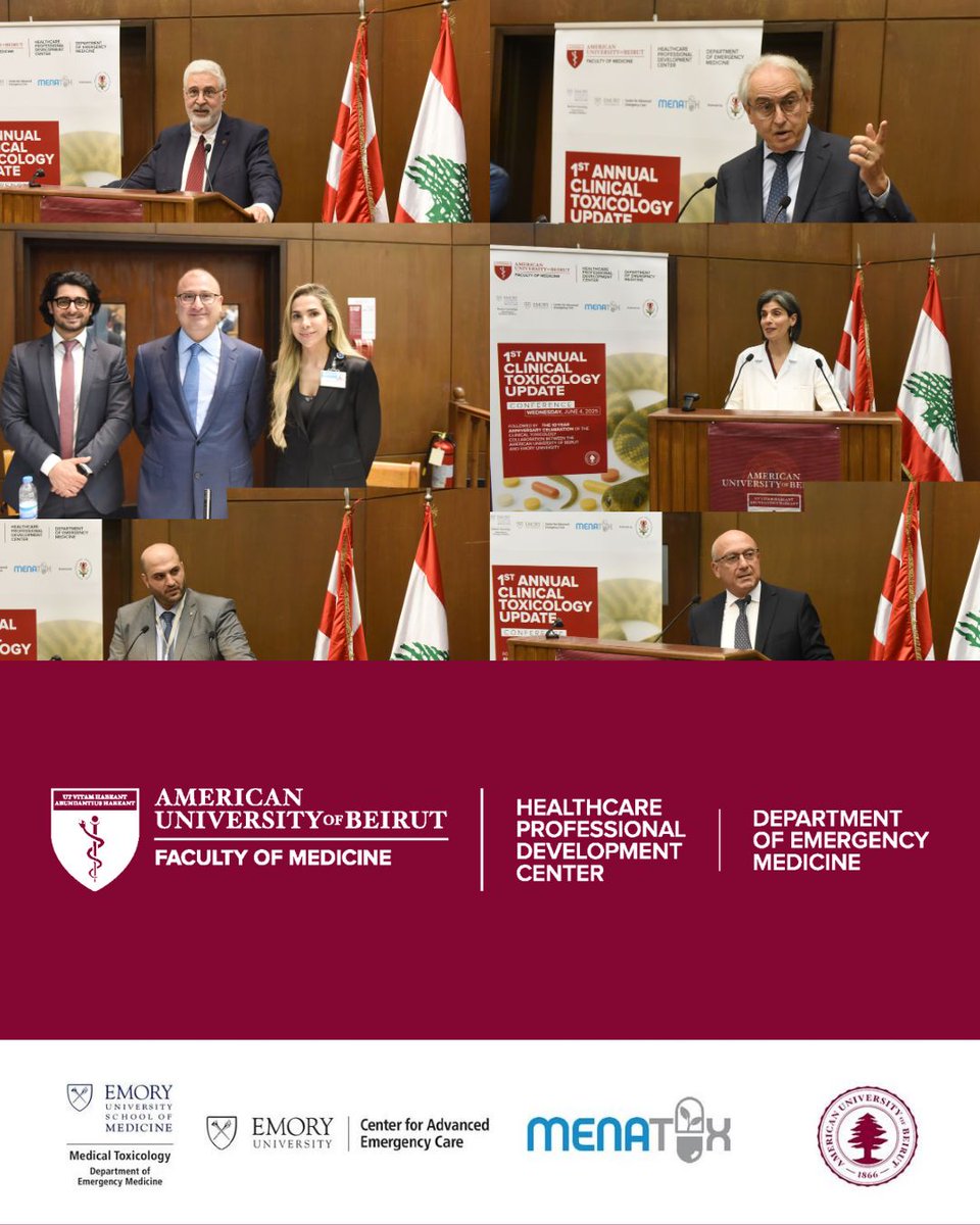 Emory EM (@emoryem) on Twitter photo The 1st Annual Clinical Toxicology Update Conference marked 10 years of successful collaboration between American Univ of Beirut and EmoryEM. This event brought together experts to advance consultation, education & research for Lebanonās healthcare system.
<a href="/ZiadKazzi/">Ziad Kazzi, MD, FACMT, FAACT, FAAEM, FACEP</a> <a href="/Emory_CAEC/">Center for Advanced Emergency Care</a> The 1st Annual Clinical Toxicology Update Conference marked 10 years of successful collaboration between American Univ of Beirut and EmoryEM. This event brought together experts to advance consultation, education & research for Lebanonās healthcare system.
<a href="/ZiadKazzi/">Ziad Kazzi, MD, FACMT, FAACT, FAAEM, FACEP</a> <a href="/Emory_CAEC/">Center for Advanced Emergency Care</a>