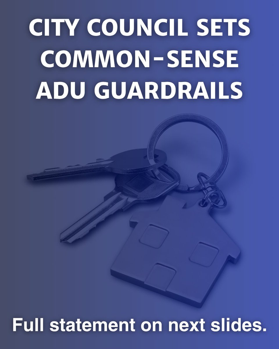 CMRaulCampillo's tweet photo. Last night, the City Council set some common-sense guardrails around the city’s ADU program; these changes balance the urgent need for housing with real concerns about safety, infrastructure, and community character. Swipe to read my full statement. https://t.co/8S9W8SUoB3