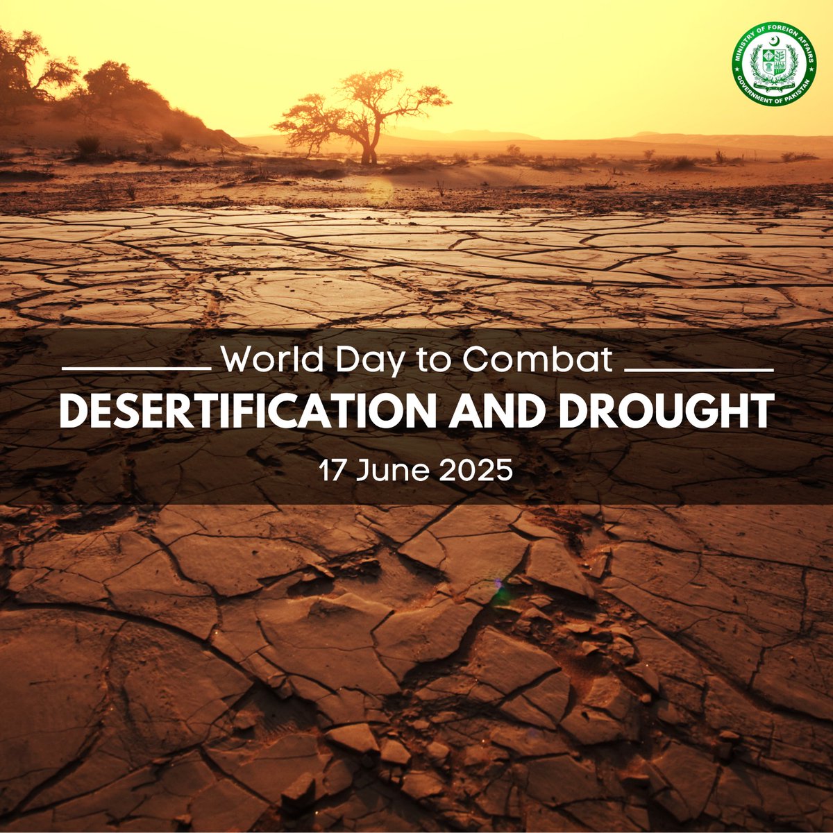 Today, on the #WorldDay to Combat Desertification and Drought, let's reaffirm our commitment to restore degraded lands to secure a climate resilient future for the next generation.