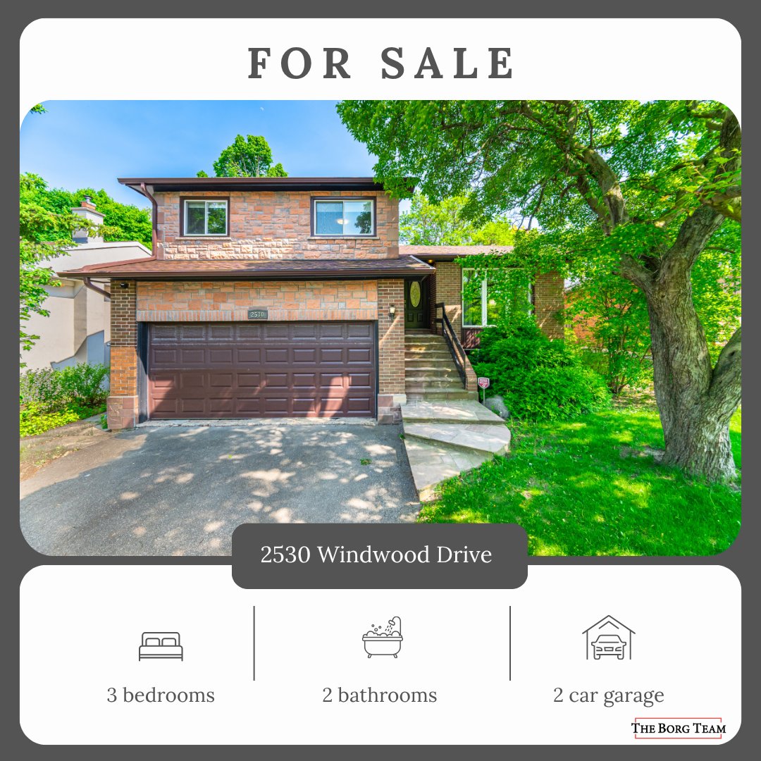 FOR SALE - 2530 Windwood Drive Mississauga

This detached three-bedroom home with a finished basement is nestled on a very private lot.
It boasts a beautiful pool, ideal for family enjoyment and entertaining.

jeffborg.com/ListingDetails…