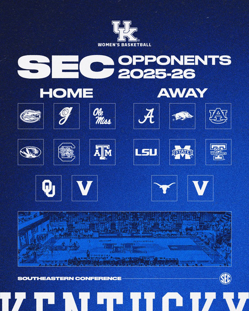 Home is where the hoops are.🏠✈️

Our 2025-26 SEC home &amp; away opponents just dropped, full schedule coming 🔜!