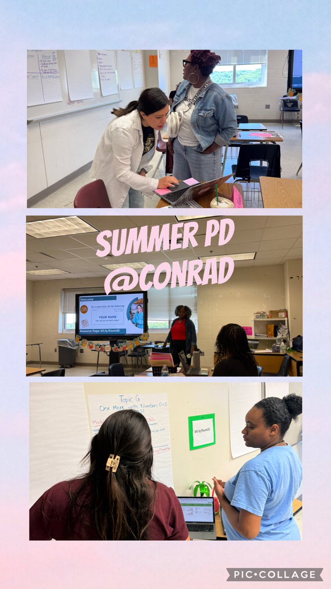 EarlyLearnWill's tweet image. Summer PD at Conrad High School with the amazing presenters Mrs. Whitaker and Mrs. Calvo
#MathRocks
#EarlyLearningDept