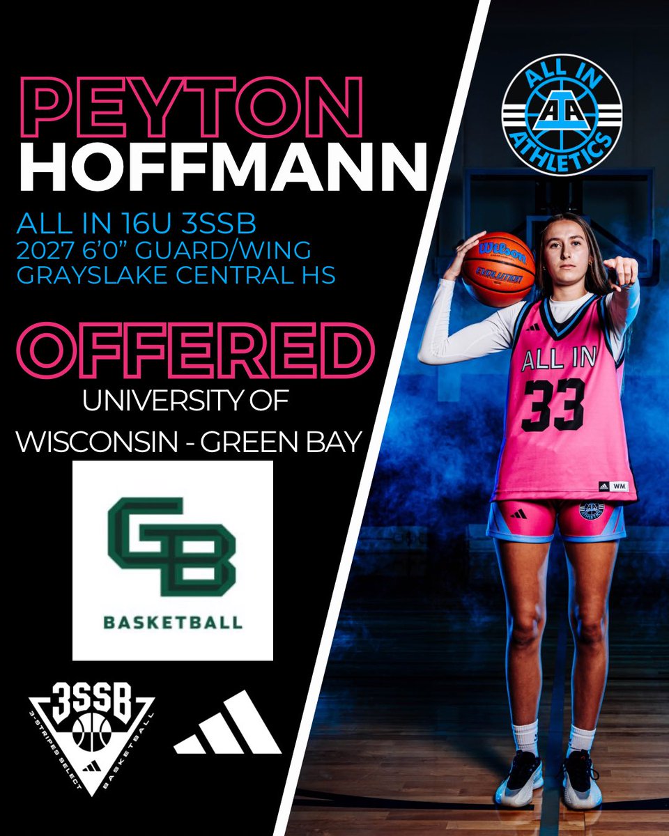 ALL IN Elite Girls 3SSB (@aiaelitegirls) on Twitter photo Congrats on another offer for ALL IN 2027 <a href="/PeytonHoffmann/">Peyton Hoffmann</a> from Grayslake Central with this one from the University of Wisconsin Green Bay. Continues to show why she is one of the best in Illinois
#ALLINfamily <a href="/aiathletics/">ALL IN Athletics</a> <a href="/3SSBGCircuit/">3Stripes Select Basketball Girls Circuit</a> #3SSBGirils
<a href="/PGHByron/">Byron Xerxes Livsey</a> <a href="/pgh_lisa/">PrepGirlsHoopsLisa</a> <a href="/MHS_Girls_/">Midwest Hoops Spotlight</a> Congrats on another offer for ALL IN 2027 <a href="/PeytonHoffmann/">Peyton Hoffmann</a> from Grayslake Central with this one from the University of Wisconsin Green Bay. Continues to show why she is one of the best in Illinois
#ALLINfamily <a href="/aiathletics/">ALL IN Athletics</a> <a href="/3SSBGCircuit/">3Stripes Select Basketball Girls Circuit</a> #3SSBGirils
<a href="/PGHByron/">Byron Xerxes Livsey</a> <a href="/pgh_lisa/">PrepGirlsHoopsLisa</a> <a href="/MHS_Girls_/">Midwest Hoops Spotlight</a>