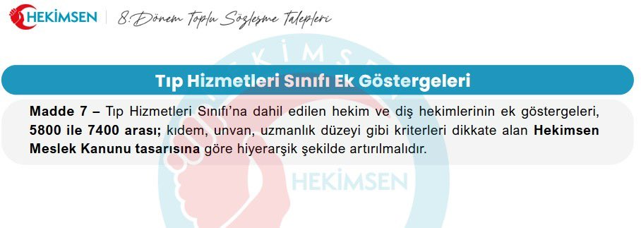 🔵 Hekim ve Diş Hekimlerinin Ek Göstergesi Artırılmalıdır

Hekimlik ve diş hekimliği mesleklerinin taşıdığı ağır sorumluluk, yüksek eğitim düzeyi ve toplum sağlığına etkisi göz önüne alındığında, mevcut ek gösterge seviyeleri yetersiz kalmaktadır.

📌 Talebimiz:
Hekim ve diş
