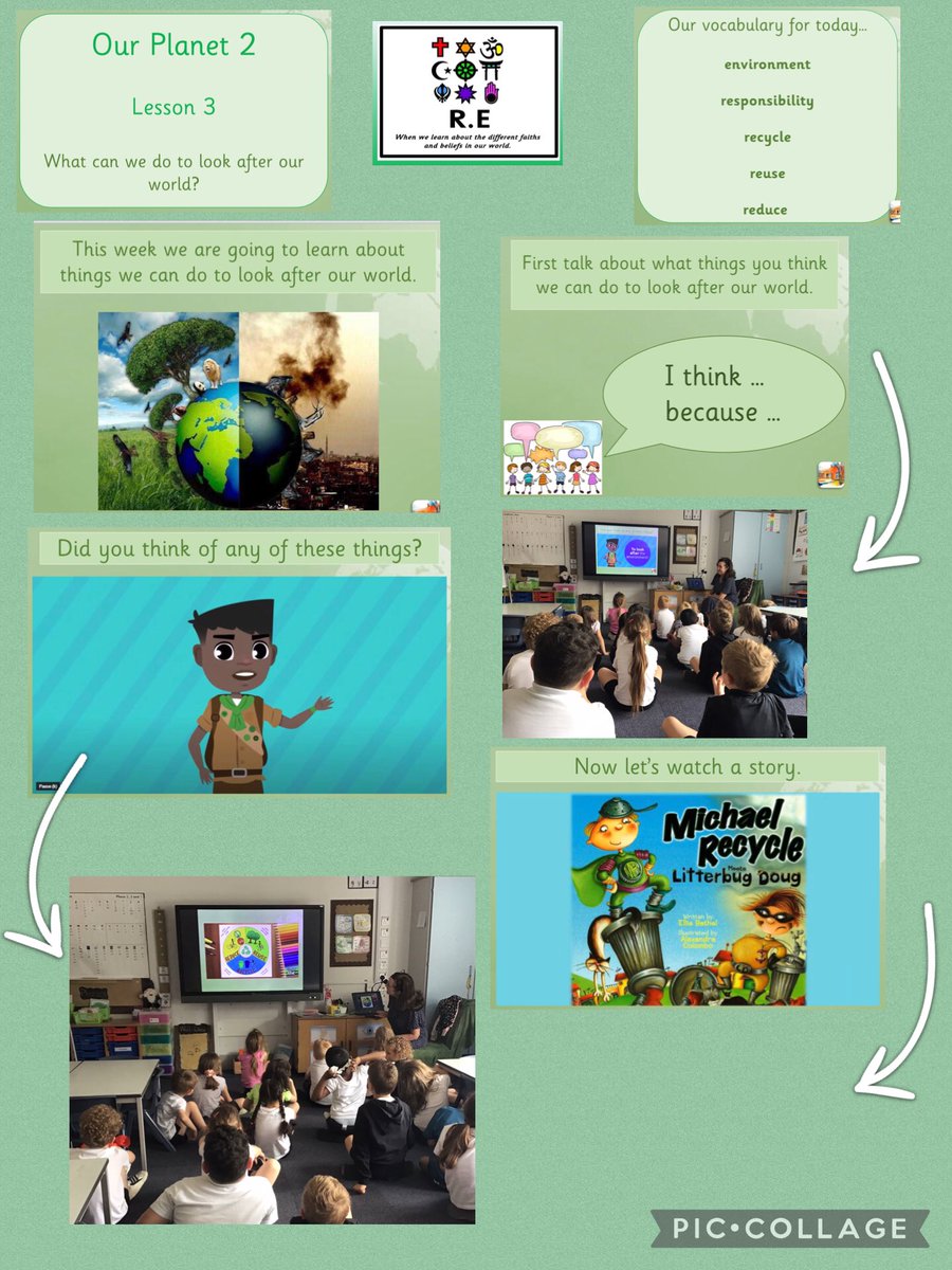 Overchurch4's tweet photo. In today’s #OverchurchRE we have been learning about how we can look after our planet. Then the children made some colourful posters. https://t.co/6hu6QsADlW