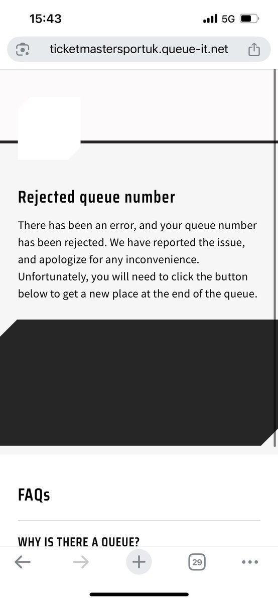 paulstack11's tweet photo. @TMIrelandHelp got kicked out of queue when i got to the front https://t.co/ULgm6DYaM4