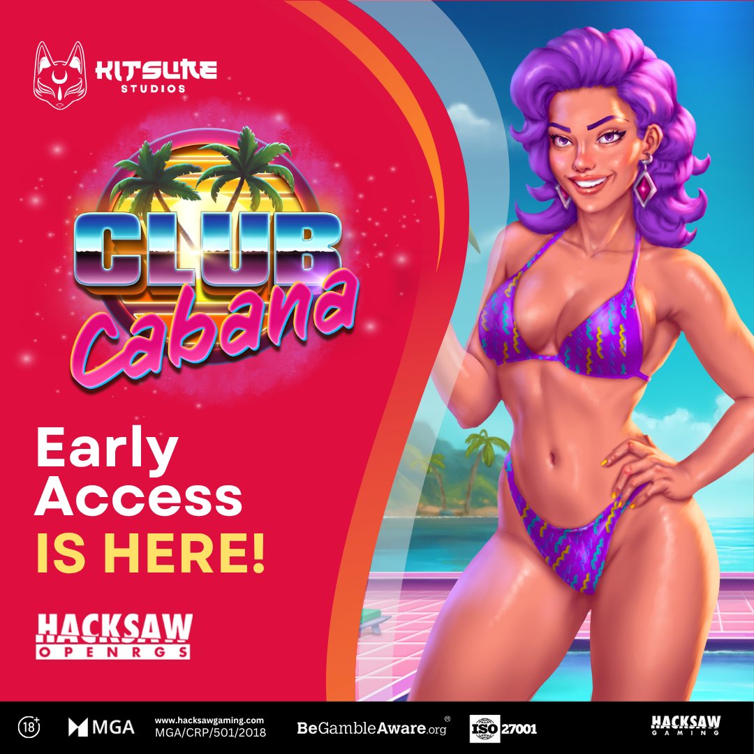 🎉 Early Access is LIVE! 🎉
Our next slot Club Cabana just dropped with select partners!
Sunnies on, 80s up, and dive into the wildest pool party of the summer 🌴🍹
Full release lands July 1st — big love to our early access crew!
#ClubCabana #EarlyAccess #KitsuneGamingStudios