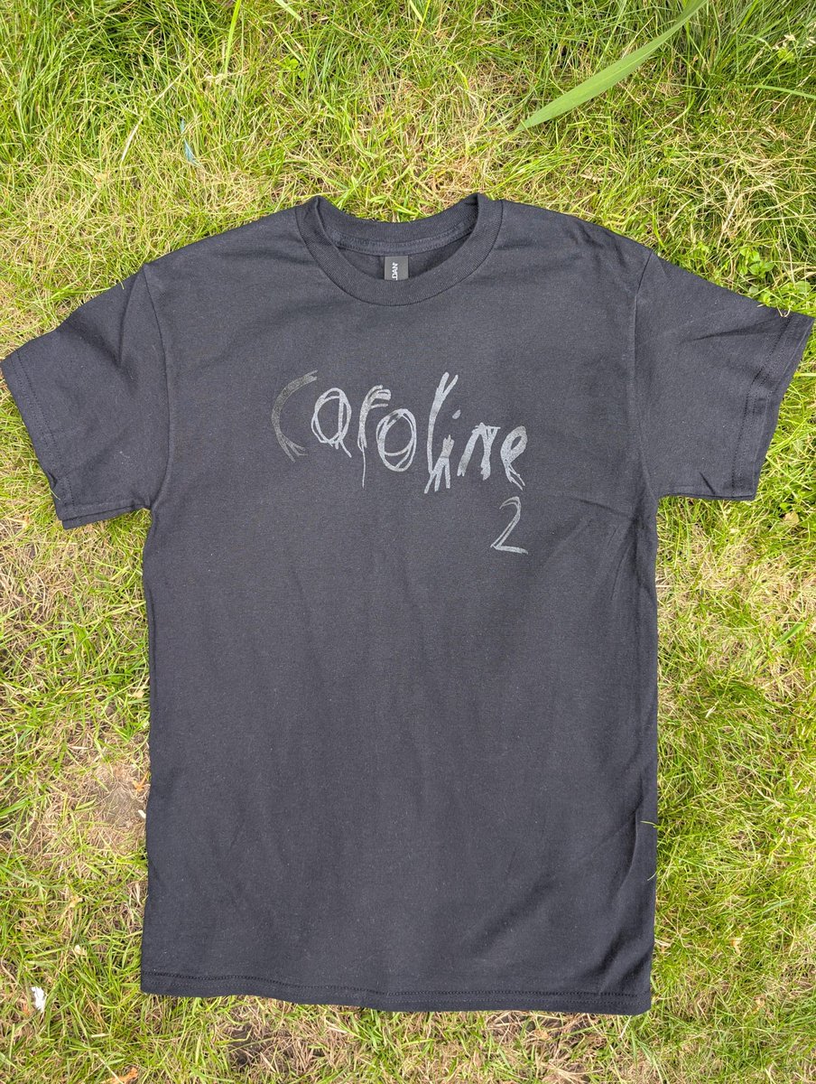 carolinetheband's tweet image. We have black 'caroline 2' and blue 'I don't wanna be somebody else' t-shirts leftover from tour on Bandcamp, and just restocked 'Total euphoria' t-shirts there too.
caroline.bandcamp.com/merch for all of them and some old ones too
Thanks so much to everyone who's bought t-shirts