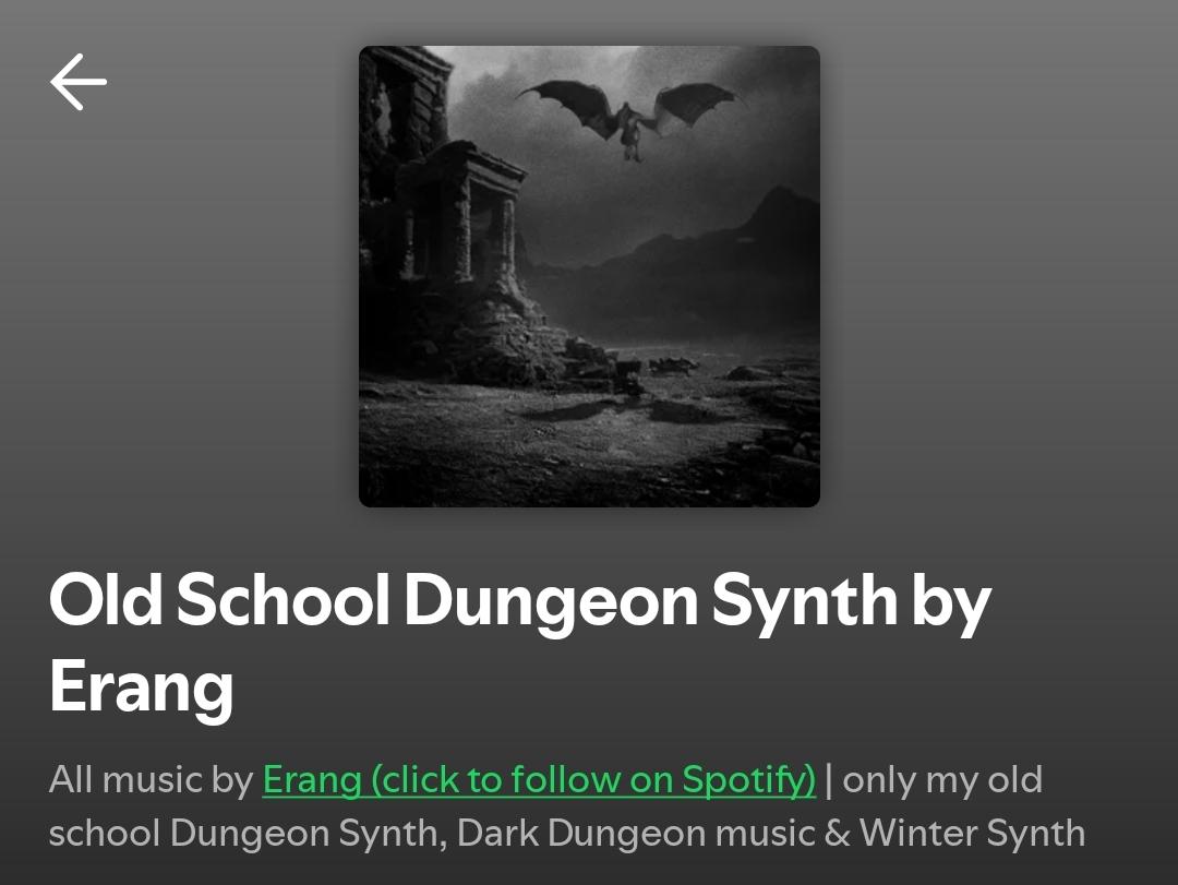 I rarely post about it, but I've made many Spotify's Thematic Playlists with my music.
Here is one of them, with all my oldschool Dungeon Synth: open.spotify.com/playlist/1nDdy…

#spotify
#dungeonsynth