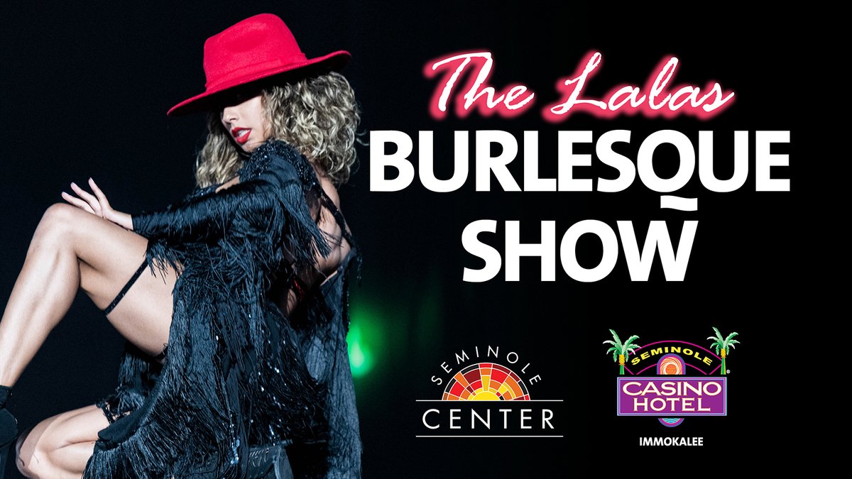 🚨JUST ANNOUNCED🚨We welcome back The Lala's Burlesque Show to the Seminole Center at Seminole Casino Hotel in Immokalee on Friday, Nov. 21 at 8 PM!

🔗 ow.ly/IFgC50WaPTG

Venue Pre-Sale: 6/19
General On-Sale: 6/20
#moreinparadise #lalasburlesque