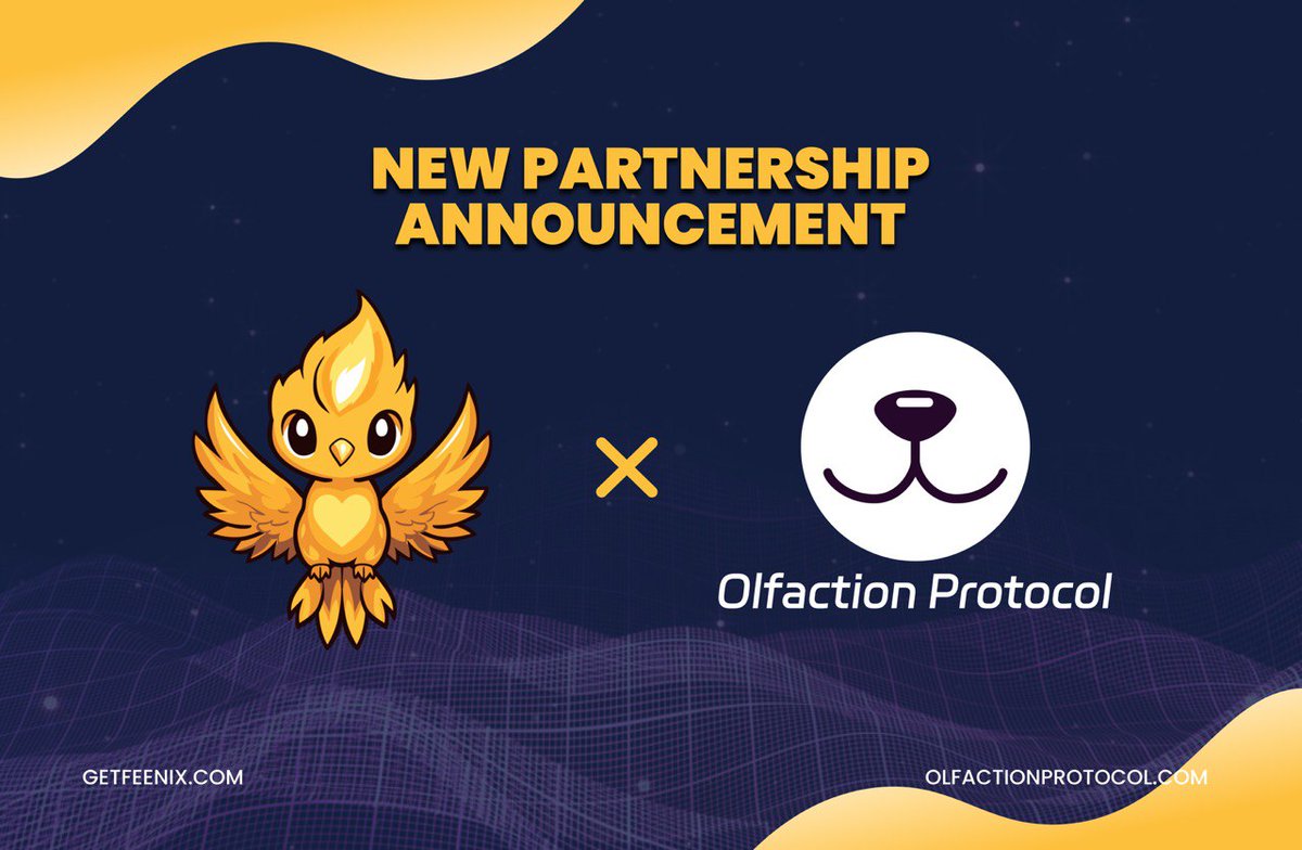 Feenix (@feenixonsol) on Twitter photo π₯ Excited to announce our partnership with <a href="/OlfactionAI/">Olfaction Protocol</a>!
π€ Feenix x Olfaction Protocol - combining forces to reshape the future of Web3 trading.
Together, weβre unlocking new levels of AI-driven insights across DeFi, MEME economies, RWA assets, and on-chain arbitrage.
Letβs π₯ Excited to announce our partnership with <a href="/OlfactionAI/">Olfaction Protocol</a>!
π€ Feenix x Olfaction Protocol - combining forces to reshape the future of Web3 trading.
Together, weβre unlocking new levels of AI-driven insights across DeFi, MEME economies, RWA assets, and on-chain arbitrage.
Letβs