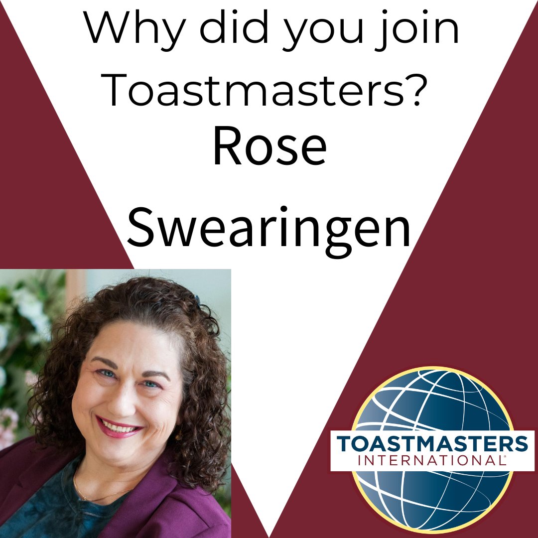 ToastmasterD12's tweet photo. Here is our next video in a new segment: Why did you join Toastmasters?
TODAY’S GUEST ROSE SWEARINGEN 
https://t.co/gE7OQzz12g https://t.co/O4rh9BZTFU