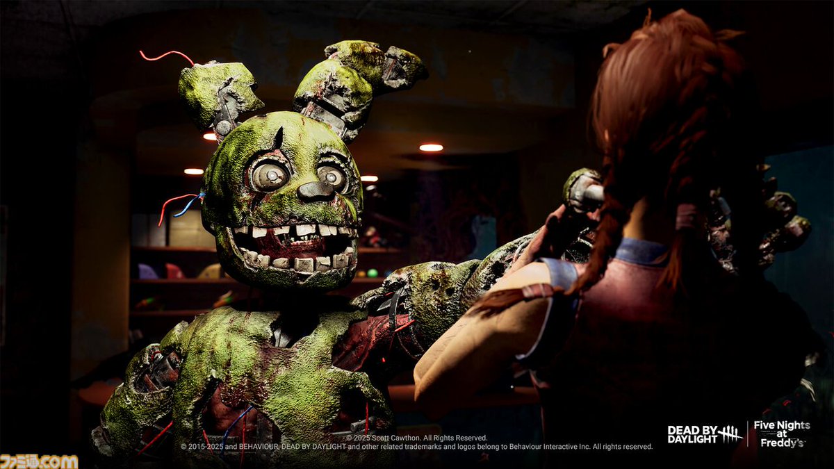 【DbD】『デッドバイデイライト』×『Five Nights at Freddy's』コラボチャプターが発売。『FNaF』のスプリングトラップがキラーとして参戦
famitsu.com/article/202506…

『FNaF』のおなじみの店内を舞台にした新マップも登場。隠し要素であるイースターエッグも散りばめられている。