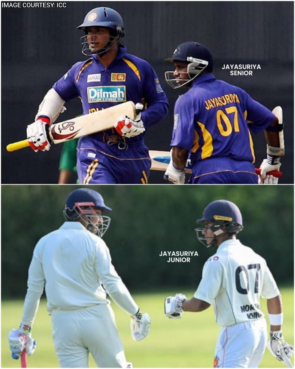From batting with Jayasuriya Senior to backing Jayasuriya Junior. Sanga out here playing all formats of time. 💗🔥