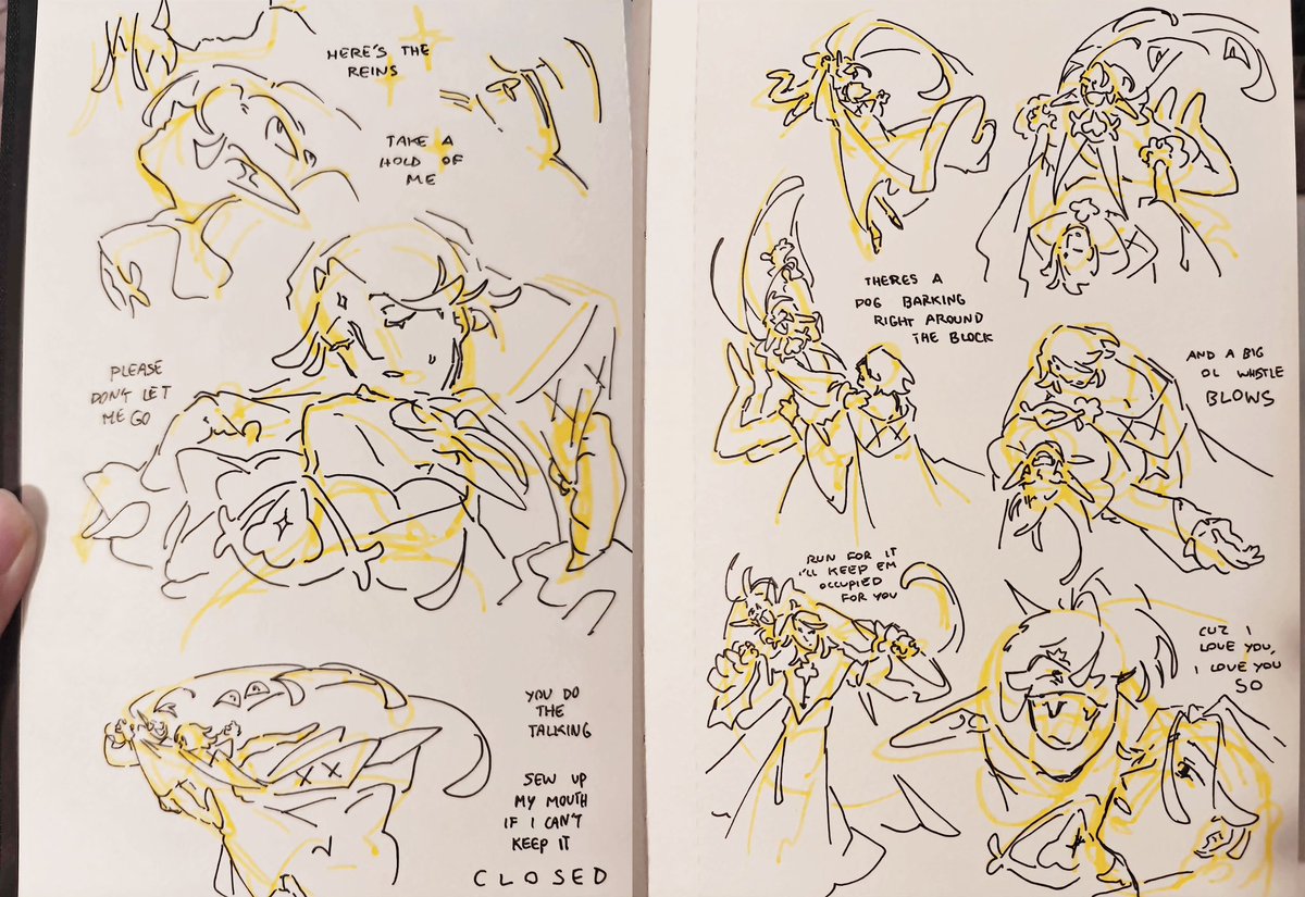 MilkTea543's tweet photo. No rest for the wicked it seems 
.
Some rough ideas for another animatic https://t.co/46PSMA9Dws