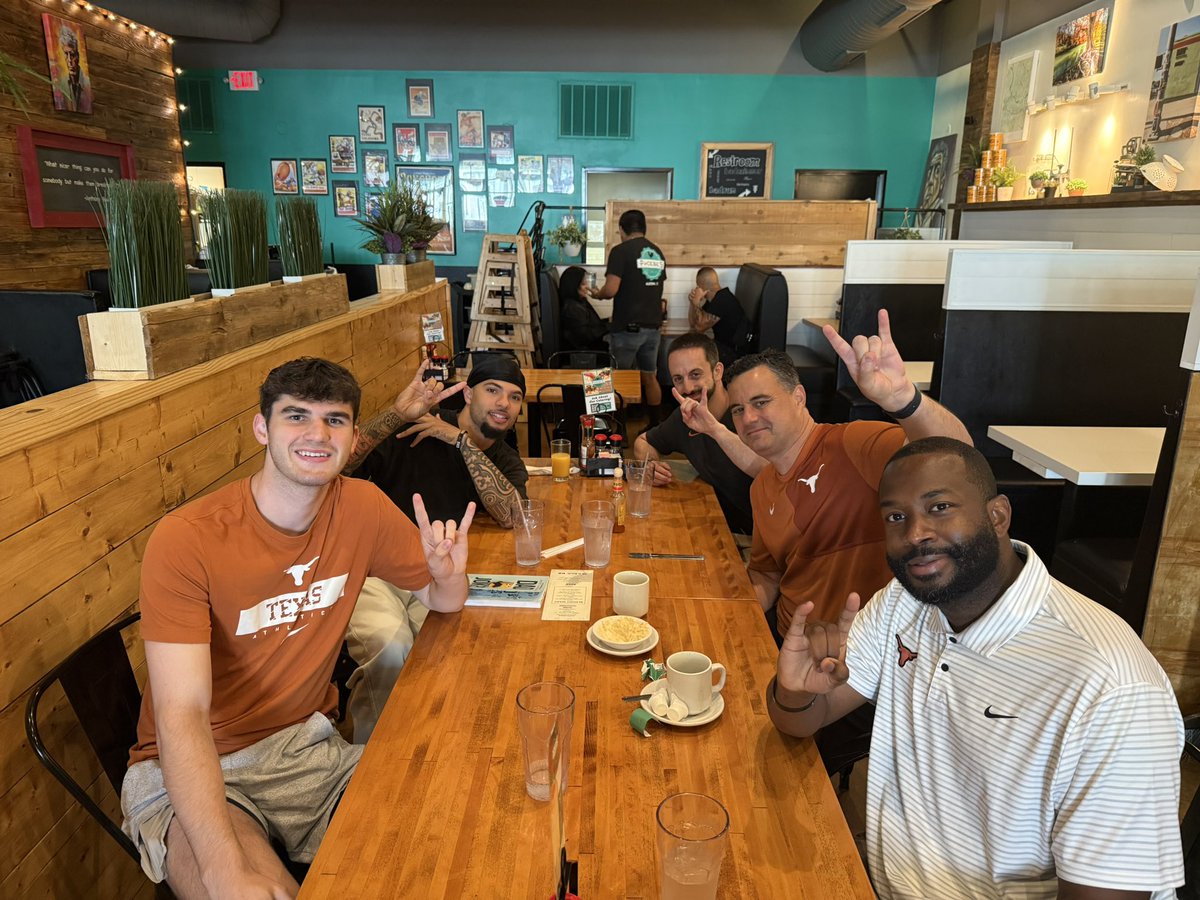 First Birthday Breakfast of the summer at Phoebe’s Diner #HookEm 🤘