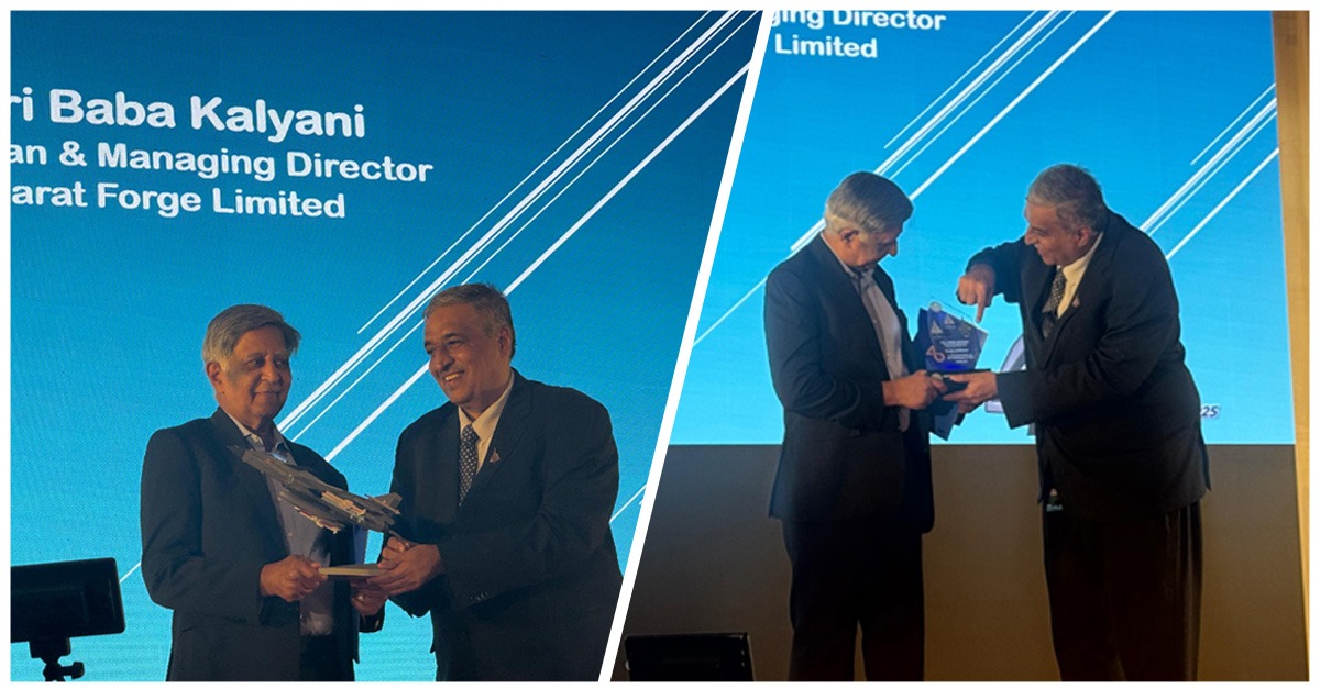 BharatForgeLtd's tweet photo. Commemorating the Ruby Jubilee celebrations of Aeronautics Development Agency, Mr Baba Kalyani, Guest of Honour at the event strongly emphasised on the need to pursue Strategic Programs with Speed & Scale.
#ADA40Years #InnovationInAerospace #StrategicGrowth #SpeedAndScale https://t.co/c8YfBQ7SyY