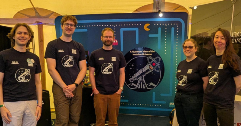 LancsUniSciTech's tweet photo. Lancaster’s Low Temperature Physics team showcased “A quantum view of the invisible universe” at the 2025 Cheltenham Science Festival