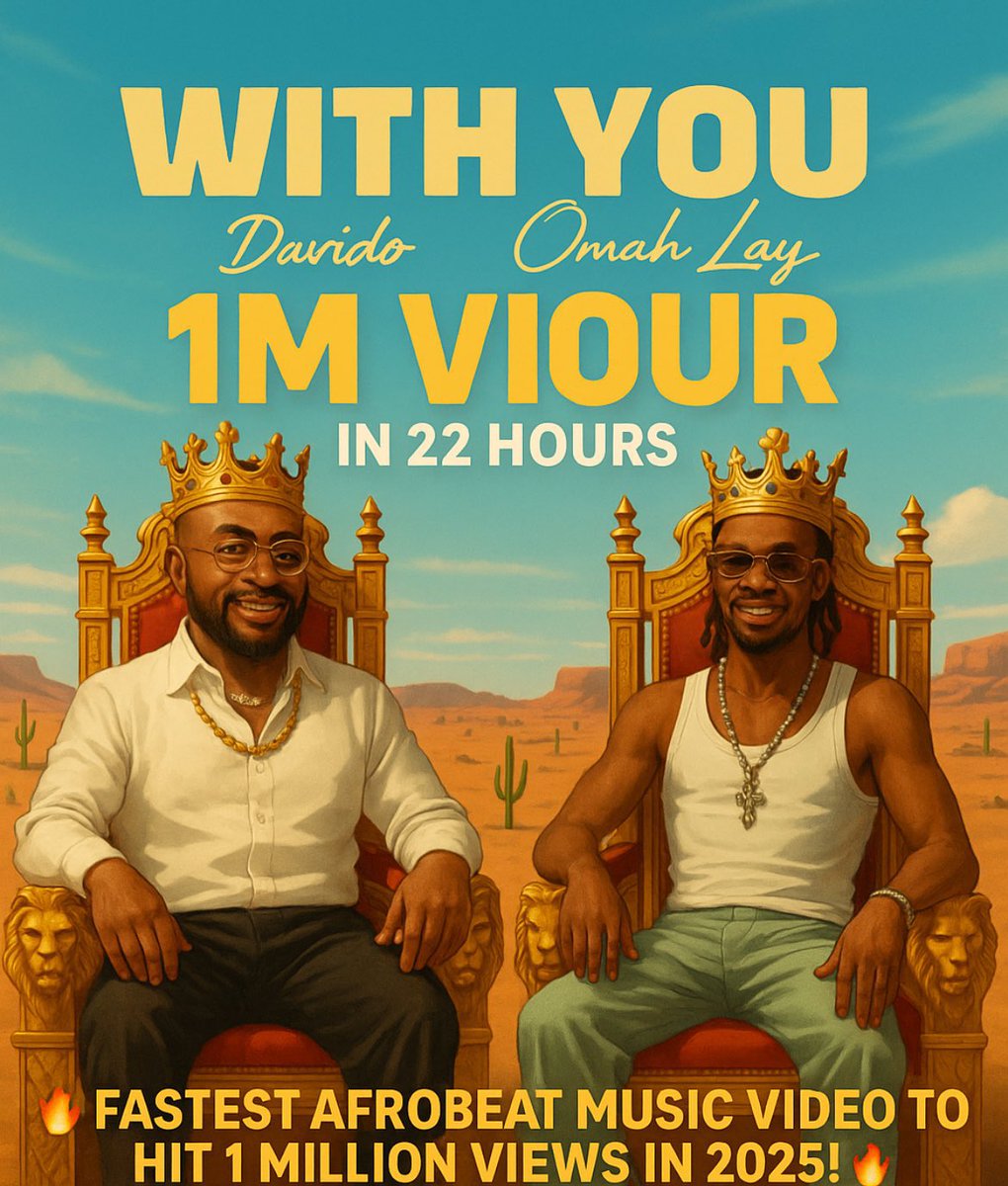 abazwhyllzz's tweet photo. Davido becomes the first musician in the world to reach 1 million views on YouTube under 24 hours in 2025❤️🐐 https://t.co/NrLJY13lDz