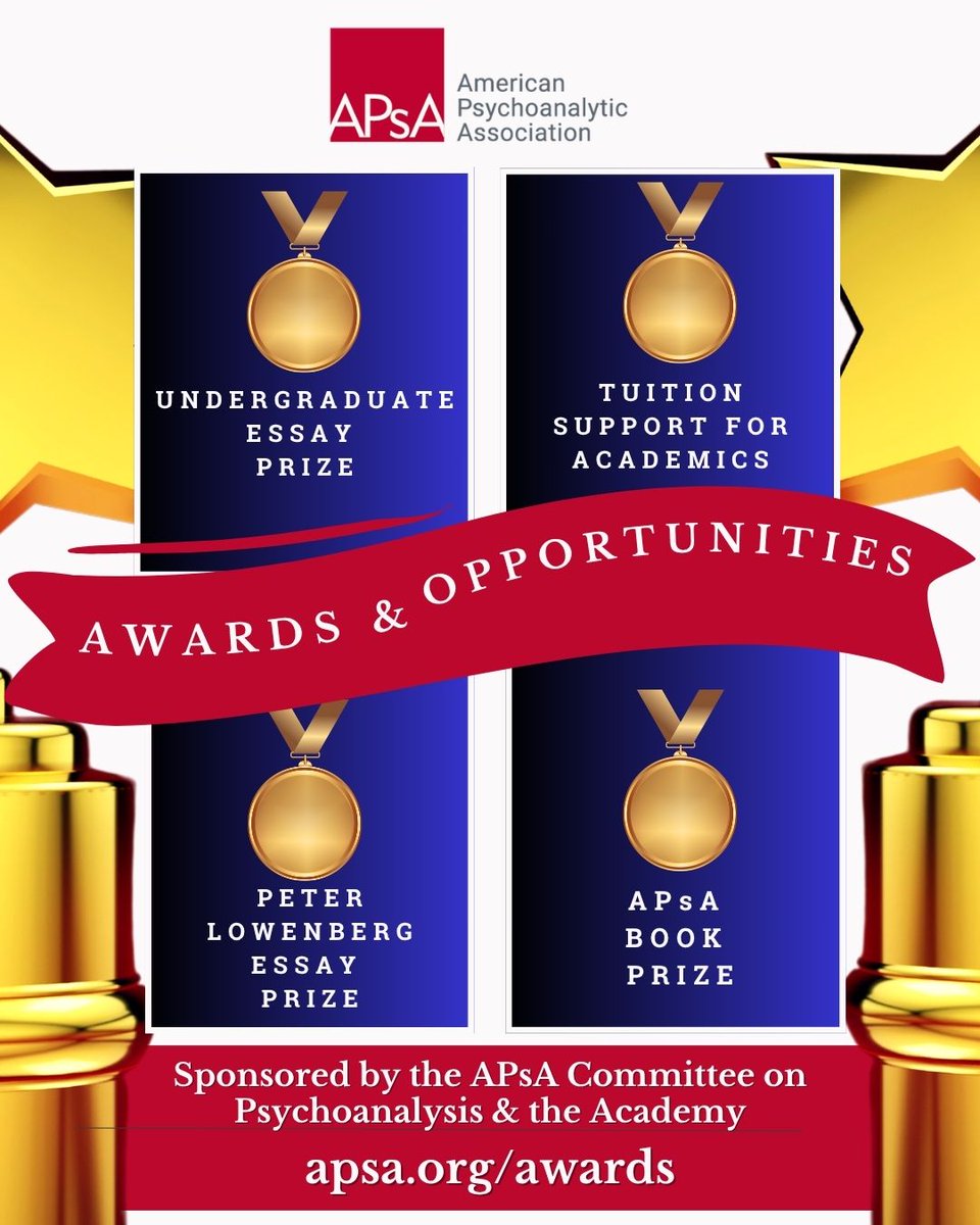 Do you need financial assistance for your psychoanalytic training?

Our Committee on Psychoanalysis &amp; the Academy has tuition grants for academics are who are currently enrolled are interested in learning psychoanalysis  for research. 

Deadline: Sep 30
🏆 apsa.org/awards