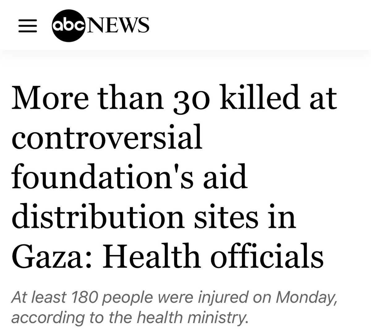 This has absolutely nothing to do with GHF, it is fake news from the Hamas “Health Ministry” spread by once reputable media outlets. They are now spreading lies. 

There were no such incidences in any proximity to our sites (in fact, we delivered nearly 2M meals today). 

If