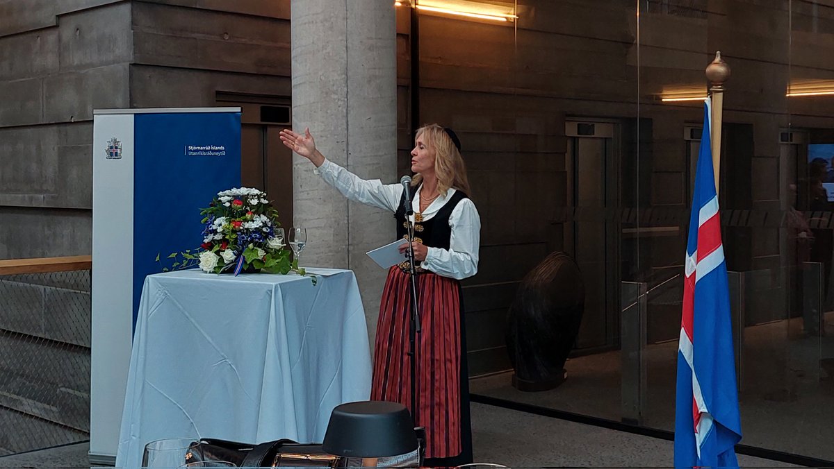 Celebrazione della Festa Nazionale dell'Islanda con la Ministra degli Affari Esteri, þorgerður Katrín Gunnasdóttir.
La Ministra ha espresso una profonda solidarietà all'Ucraina. Ha ribadito l'impegno a mantenere un ordine internazionale basato su valori solidi e democratici, che