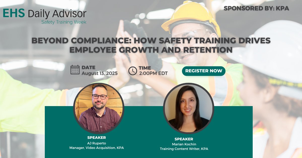 Join this webinar, as the <a href="/KPAonline/">KPA</a>'s Training Content Development team reveals how organizations are transforming their #safety training from a checkbox exercise into a strategic career development pathway: bit.ly/4lkqtph #EHS