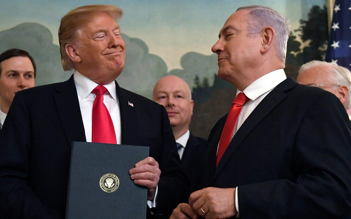maddenifico's tweet photo. With Netanyahu promising Trump a Trump International Hotel in Gaza in exchange for helping Bibi win WWIII, MAGA is slowly imploding. After Trump was confronted with breaking his "America first" promise, the angry dictator-wannabe said America first means whatever he wants it to. https://t.co/w2Xox7Wiuf